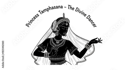 Princess Tamphasana The Divine Dancer Illustration.