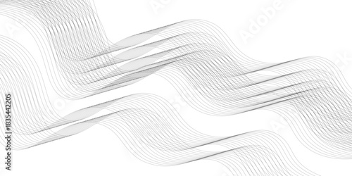 Abstract vector background with black wavy lines. vector