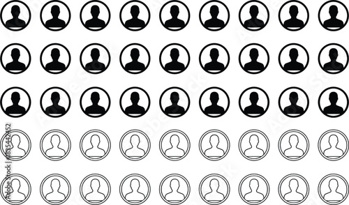 Massive assortment of cute, smiling cartoon animals and high-contrast dog breed profiles, including Poodle, Boxer, Pug, and German Shepherd, alongside user interface icons.