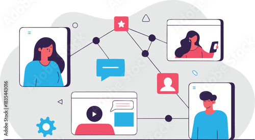 Engage customers with a dynamic social media network connection platform app