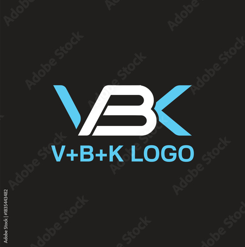 vbk logo design vector , creative and modern minimal vbk logo. business vbk logo , vbk simple and unique vbk logo , tryphogray vbk  logo , vbk text logo