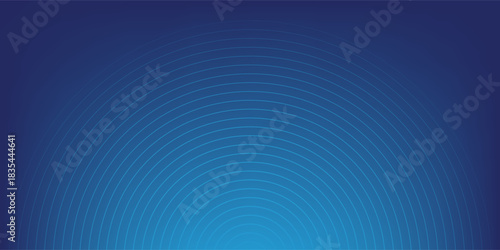 Dark blue abstract vector background with bright and elegant glowing circle lines stacked together, 3D cover of business presentation banner or night party. eps 10