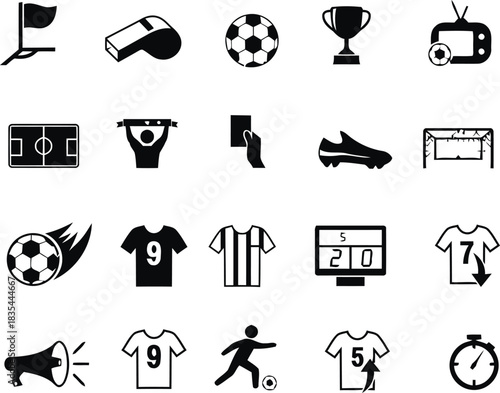 soccer, football, sport, game, competition, goal, field, whistle, trophy, television, fan, banner, card, referee, shoe, player, ball, jersey, scoreboard, stopwatch, megaphone, kick, action, team, athl