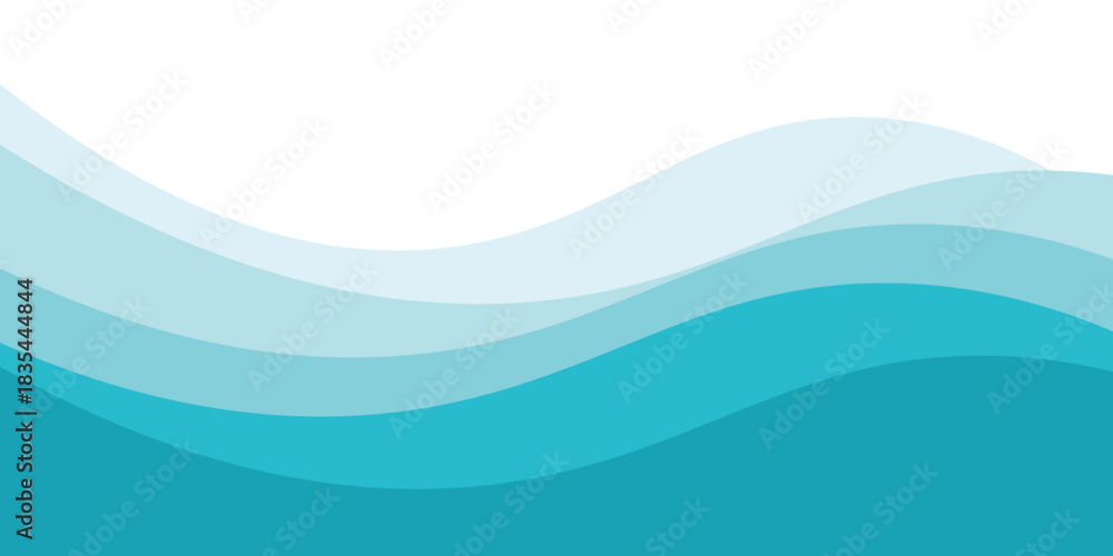 Fototapeta premium Abstract Water wave vector illustration design background. Wavy Background for summer