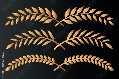 Canvastavla Gold laurel wreath