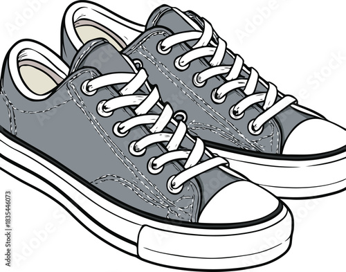 sport shoes vector illustration