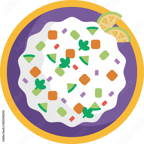 Fresh shrimp tossed with lime juice, vegetables, and herbs.