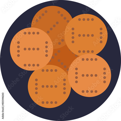 A soft, circular tortilla illustrated with subtle surface dots to indicate traditional cooking.