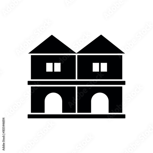 Icon a duplex, isolated against a clean background.