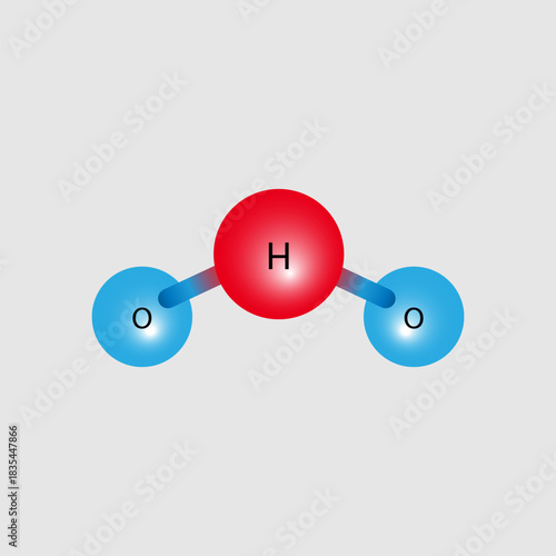 water molecule icon with one oxygen atom in the center and two hydrogen atoms connected on either side