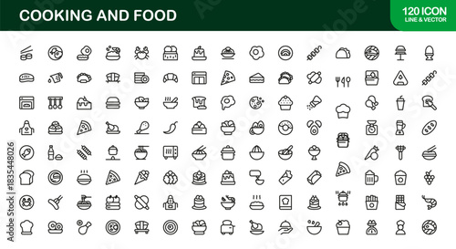 Culinary and Kitchen Essentials Line Icon Pack — Modern Minimal Vector Collection