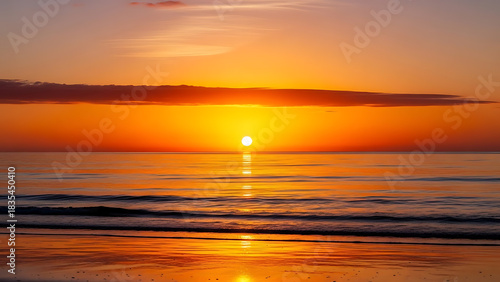 Sunset over the ocean