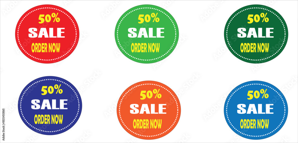 Fototapeta premium Sale Tags Collection – Discount Labels, New Arrival Badges, Price Tag Icons, Black and Red Promotional Stickers