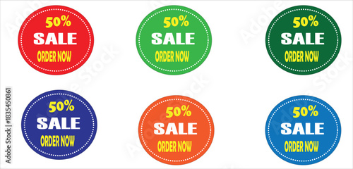 Sale Tags Collection – Discount Labels, New Arrival Badges, Price Tag Icons, Black and Red Promotional Stickers