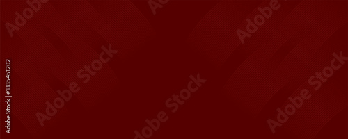 Dark red abstract background with smooth curved line patterns creating a modern elegant texture. Minimal geometric wave design for banners, presentations, posters, contemporary graphic projects. Eps10