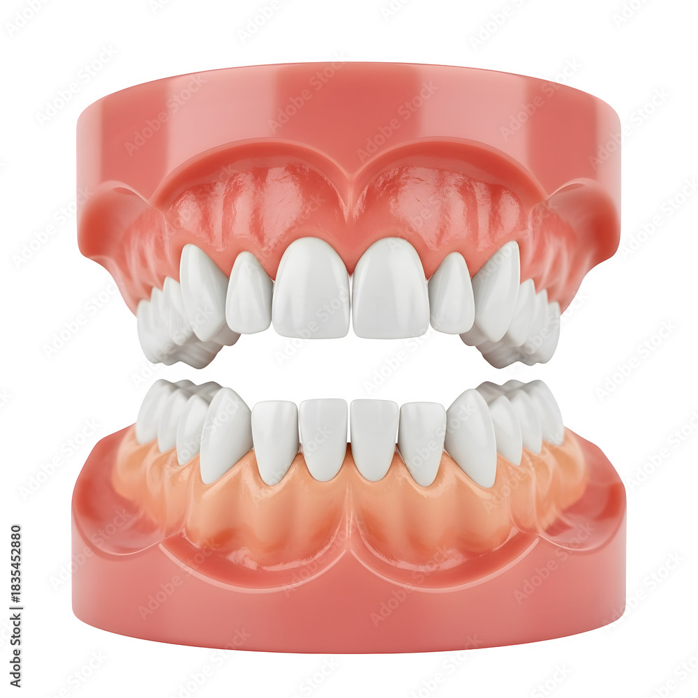 Obraz premium Dental model showing teeth isolated on transparent background