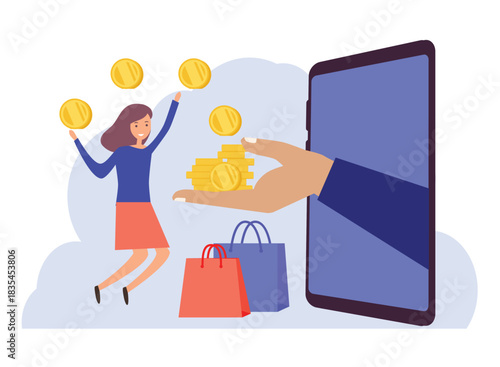 cash back and loyalty program, refund money from online shopping