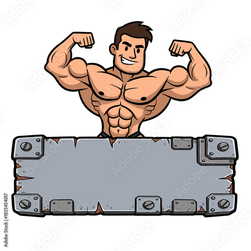body builder gym blank board