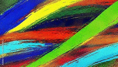 Vibrant Halftone Brushstrokes Abstract Background perfect for website background, graphic design element, social media post, presentation background, print