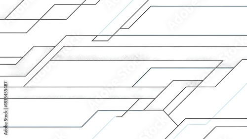 Abstract Geometric Technology Lines on White Background perfect for website banner, presentation background, digital display, app background, tech brochure,