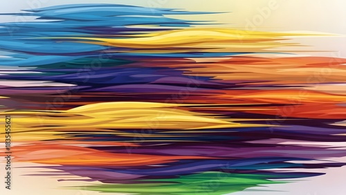 Vibrant Abstract Wavy Color Strokes Background perfect for website background, digital art, presentation slide, banner, header, wallpaper, print design, social
