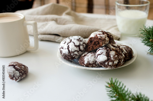 Cuadro en lienzo Traditional American cookies for Christmas