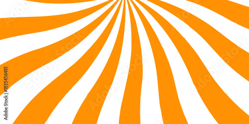 Sun ray vector background radial sunrise or sunset light retro design. Symmetrical curved segments, a hypnotic, sunburst optical illusion. Vintage beam sunburst texture. 