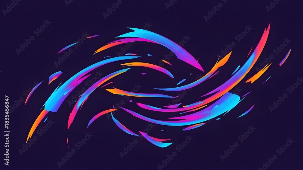 Fototapeta premium Vibrant Abstract Swirl of Colorful Fluid Shapes perfect for website banner, presentation slide, social media post, t-shirt design, mobile wallpaper, app