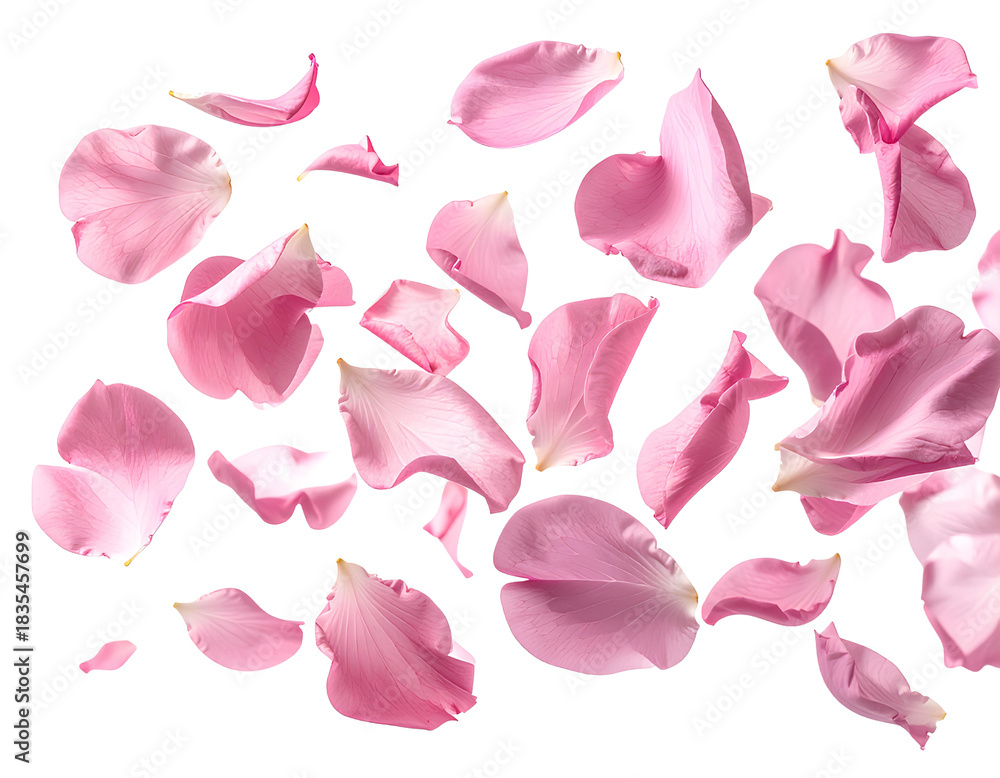 custom made wallpaper toronto digitalMultiple Pink Petals Floating Elegantly, Dynamic Flow, Transparent PNG