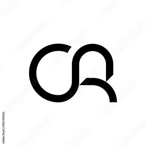 A modern CR initial letter logo featuring a clean, stylish shape concept designed for contemporary branding.