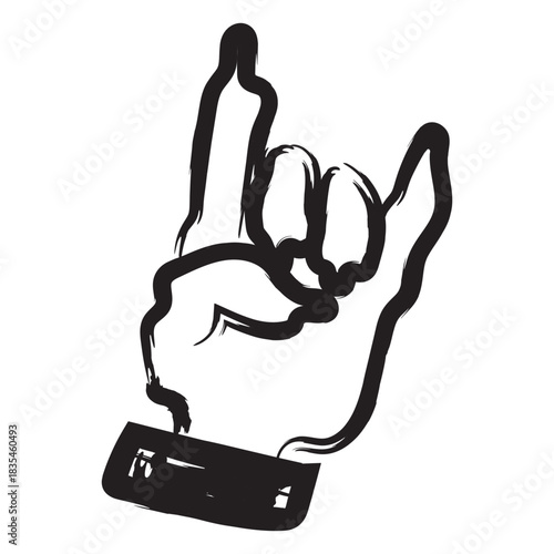 Rock and roll hand stoke