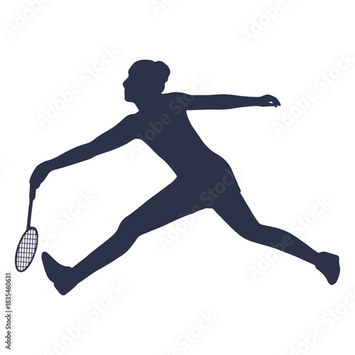 Woman Badminton silhouette