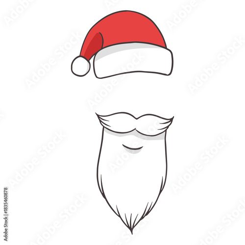 Santa color stroke beard