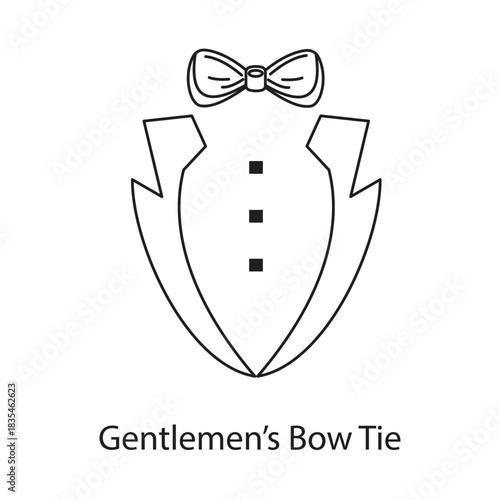 Gentlemen’s Bow Tie Icon. Vector Design