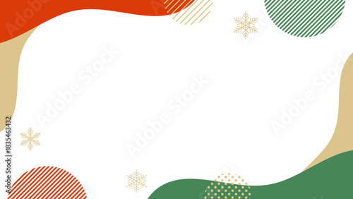 リスマス/Happy new year のキャンペーンやイベントなどのポップ なフレーム