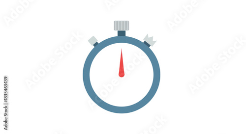 Analog stopwatch with a red needle