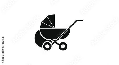 Baby stroller icon