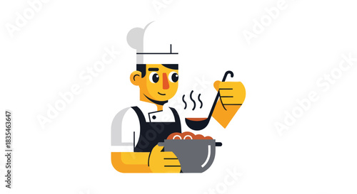 Chef with soup