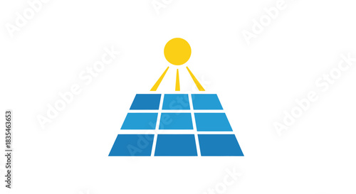 Solar panel array under the sun
