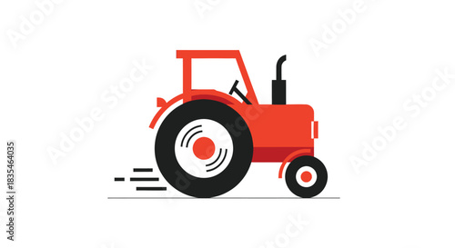 Orange tractor icon with black details