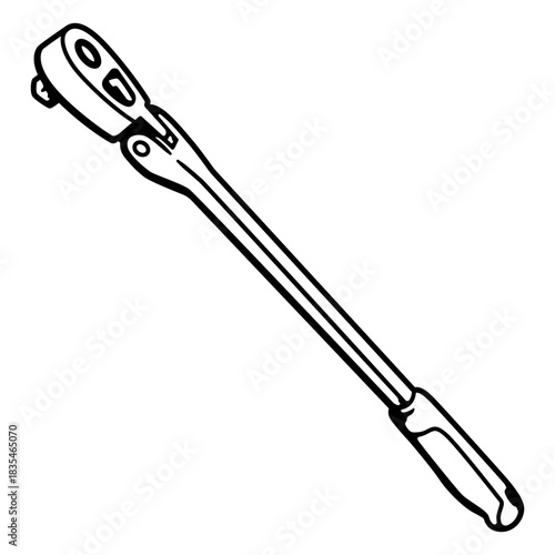 Long-reach ratchet handle design