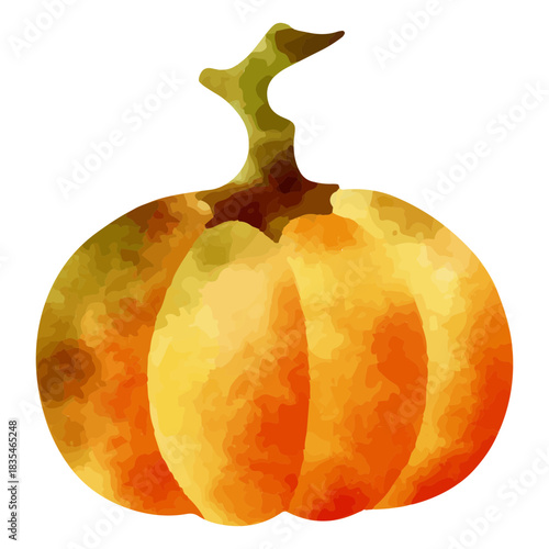 Watercolor pumpkin design