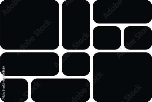 Versatile Geometric Photo Collage and Modular Grid Template