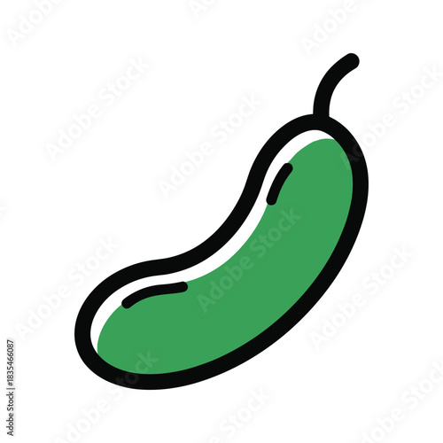Cucumber icon illustration fresh green vegetable healthy food vector icon