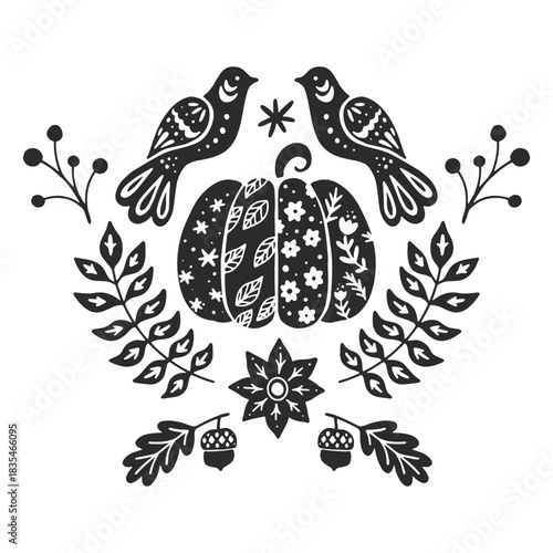 Thanksgiving design featuring natural motifs