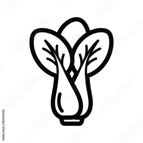 Bok choy isolated on white background ingredient asian cooking green healthy leaf