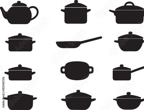 Kitchenware Silhouette Collection Design