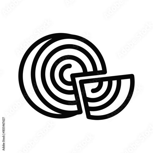 Radish cut in half simple vector illustration for food content a hundred char