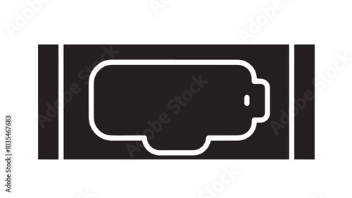 Essential cleaning wet wipe package icon design perfect for hygiene and sanitation product branding materials