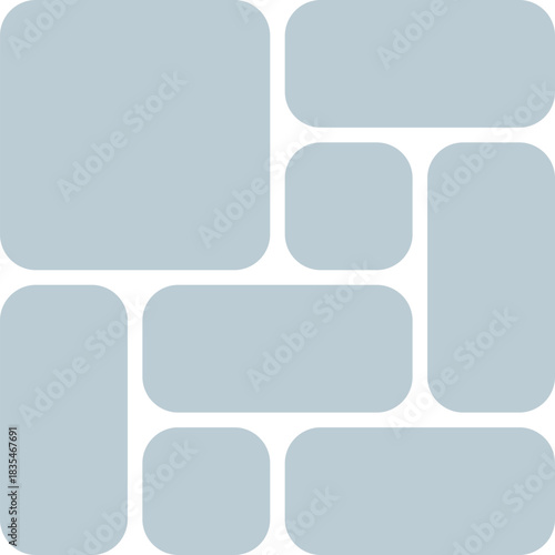 Minimalist Rounded Corner Photo Collage Template